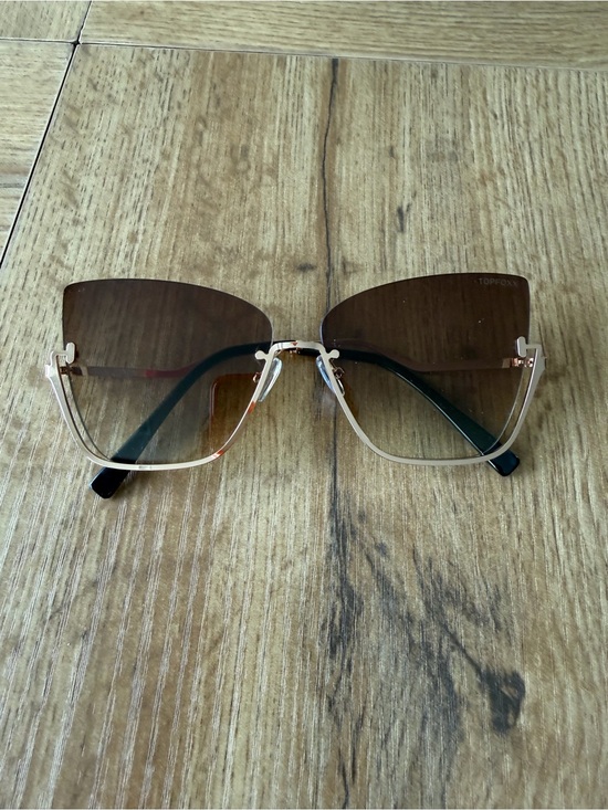 Topfoxx Accessories - Topfoxx Rose Gold Frame Brown Gradient Lens Women's Sunglasses